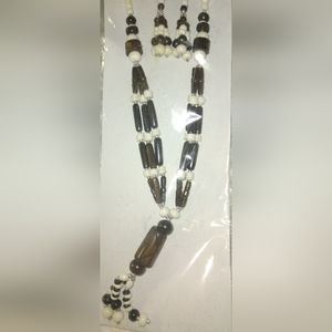 African style   matching necklace and earrings set